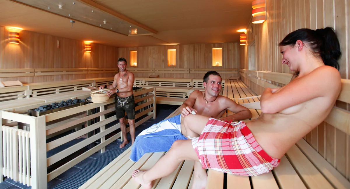 Die Bergkristallsauna im Innenbereich
